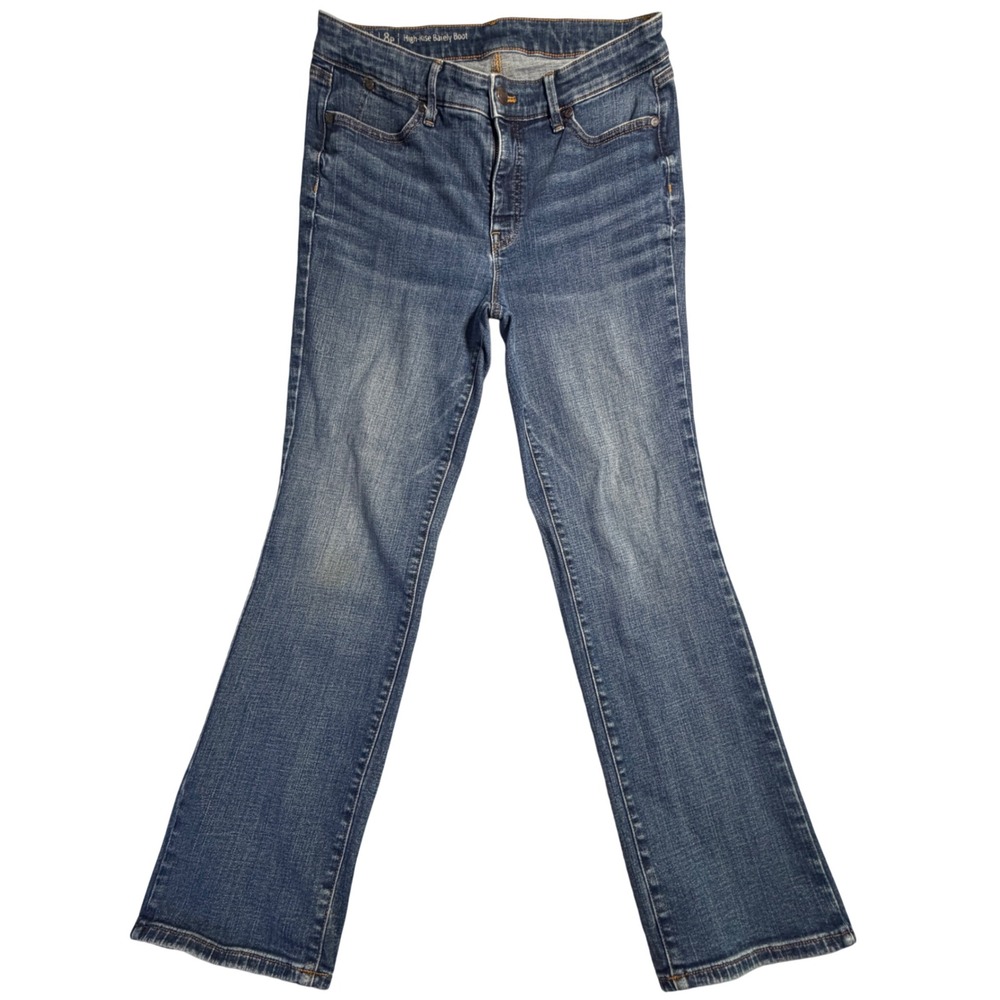 Talbots Flawless High-Rise Barely Boot Jeans Blue Denim Womens 8P Petite 04/18